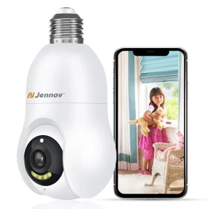 Jennov 2K/3MP Light Bulb Security Camera