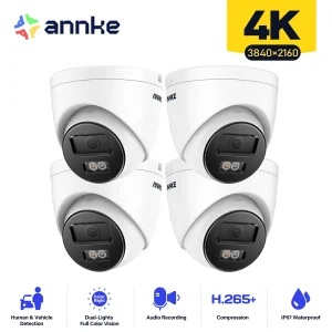 ANNKE 4PCS Ultra HD 8MP Camera 4K